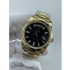 (준비완료/특급배송)NO.3662/QP공장 롤렉스 데이데이트40 옐로우골드 텅스텐 블랙바게트다이얼 스틸브레이슬릿 208~211g로